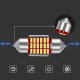 SKLEPLEDY ŻARÓWKA RURKA LED 36MM C3W C5W 27SMD CANBUS MOCNA 4