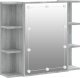 vidaXL vidaXL Szafka z lustrem i LED, szary dąb sonoma, 70x16,5x60 cm 1