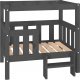 vidaXL vidaXL Legowisko dla psa, szare, 75,5x63,5x70 cm, lite drewno sosnowe 2
