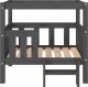 vidaXL vidaXL Legowisko dla psa, szare, 75,5x63,5x70 cm, lite drewno sosnowe 5