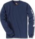 Carhartt Koszulka Carhartt Logo Long Sleeve Navy 2