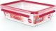 Emsa Emsa CLIP & CLOSE glass food storage container 2.0 liters (transparent/red, rectangular) 3