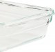 Emsa Emsa CLIP & CLOSE glass food storage jar, 3-piece set (transparent/red, rectangular, 3 jars + 3 lids) 1