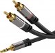 Kabel PremiumCord Jack 3.5mm - RCA (Cinch) x2 5m czarny (kjqcin5) 1