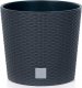 Prosperplast Doniczka rattanowa Donica okrągła RATO ANTRACYT 2