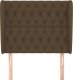 vidaXL Zagłówek uszak, ciemnobrązowy, 93x23x118/128 cm, tkanina 3