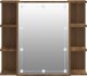 vidaXL vidaXL Szafka z lustrem i LED, brązowy dąb, 70x16,5x60 cm 7