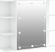 vidaXL vidaXL Szafka z lustrem i LED, biała z połyskiem, 70x16,5x60 cm 1