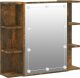 vidaXL vidaXL Szafka z lustrem i LED, opalany dąb, 70x16,5x60 cm 1