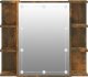 vidaXL vidaXL Szafka z lustrem i LED, opalany dąb, 70x16,5x60 cm 7