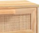 vidaXL Stolik konsolowy, brązowy, 80x30x75 cm, lita sosna i rattan 6