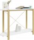 vidaXL vidaXL Stolik konsolowy, biały, 110x38x75 cm, materiał drewnopochodny 4