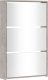 vidaXL vidaXL Szafka na buty, lustro i 3 szuflady, szary beton, 63x17x102,5cm 2