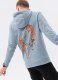 Ombre Bluza męska hoodie z nadrukiem na plecach - V1 niebieska B1357 XL 1