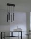 Lampa wisząca Kaja Wisząca lampa nowoczesna Gelato czarne tuby metalowe 6