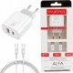 Ładowarka Maxximus ŁAD. SIECIOWA MX ALFA 20W PD+QC, USB-A+C + KABEL C/C 20W PD, WHITE/BIAŁY 1