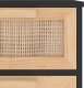 vidaXL vidaXL Komoda, czarna, 40x30x90 cm, lita sosna i naturalny rattan 6