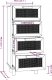 vidaXL vidaXL Komoda, czarna, 40x30x90 cm, lita sosna i naturalny rattan 7