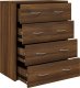 vidaXL vidaXL Komoda z 4 szufladami, 60 x 30,5 x 71 cm, brązowy dąb 2