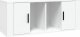 vidaXL Szafka pod TV, biała, 100x35x40 cm, materiał drewnopochodny 2