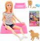Skleplolki LALKA TYPU BARBIE PIESEK SZCZENIACZKI DUŻY ZESTAW 1