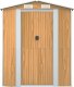 vidaXL vidaXL Szopa ogrodowa, jasnobrązowa 192x191x223 cm, stal galwanizowana 3