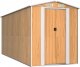 vidaXL Szopa ogrodowa, jasnobrązowa 192x440x223 cm, stal galwanizowana 2
