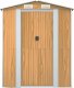 vidaXL Szopa ogrodowa, jasnobrązowa 192x440x223 cm, stal galwanizowana 4