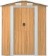 vidaXL Szopa ogrodowa, jasnobrązowa 192x523x223 cm, stal galwanizowana 4