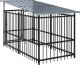 vidaXL vidaXL Kojec dla psa z zadaszeniem, stalowy, 3,75 m 5