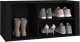 vidaXL vidaXL Szafka na buty, czarna, 100x35x45 cm, materiał drewnopochodny 3