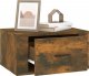 vidaXL vidaXL Wisząca szafka nocna, przydymiony dąb, 50x36x25 cm 5