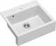 Zlewozmywak Quadron BILL 110 GraniteQ snow white/elementy stalowe 1