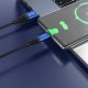 Kabel USB Topk USB-A - USB-C + microUSB + Lightning 1.2 m Niebieski (AN24) 3