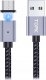 Kabel USB Topk USB-A - USB-C 1 m Czarno-srebrny (AM45) 1