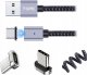 Kabel USB Topk USB-A - USB-C 1 m Czarno-srebrny (AM45) 2