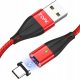 Kabel USB Topk USB-A - Magnetyczne 1 m Czerwony (AM61) 1
