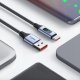 Kabel USB Topk USB-A - USB-C 1 m Czarny (AN50) 4