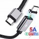 Kabel USB Topk USB-C - Magnetyczne 1.5 m Czarny (AN64) 1