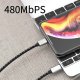 Kabel USB Topk USB-C - Magnetyczne 1.5 m Czarny (AN64) 6