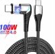 Kabel USB Topk USB-C - USB-C 1.5 m Czarny (AN62) 1