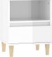 vidaXL vidaXL Szafki nocne, 2 szt., białe, wysoki połysk, 40x35x50 cm 6