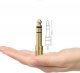 Adapter AV Jack 3.5mm - Jack 6.3mm złoty (QG-AU10) 5