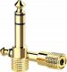 Adapter AV Jack 3.5mm - Jack 6.3mm złoty (QG-AU10) 7