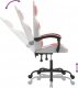 Fotel vidaXL vidaXL Obrotowy fotel gamingowy, biało-różowy, sztuczna skóra 9