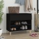 vidaXL vidaXL Szafka na buty, czarna, 70x36x60 cm, materiał drewnopochodny 1