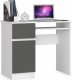 Biurko Fabryka Mebli Akord Biurko komputerowe 90 cm Piksel lewe - białe-grafit szary 1