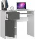Biurko Fabryka Mebli Akord Biurko komputerowe 90 cm Piksel lewe - białe-grafit szary 2