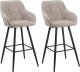 Beliani Zestaw 2 krzeseł barowych beżowy DARIEN! 1