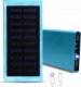 Latarka 4kom.pl PowerBank Solarny wodoodporny bank energii latarka LED ładowarka zewnętrzna Power Bank USB 20000mAh Niebieski 7